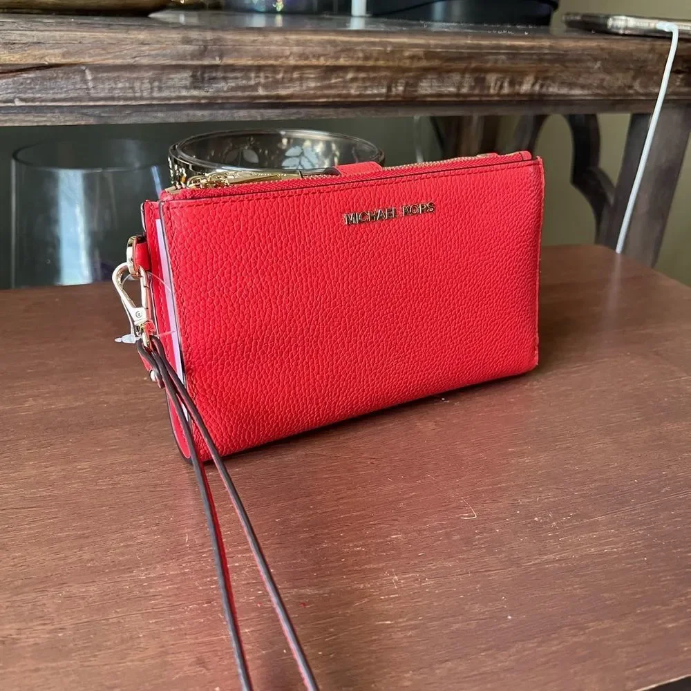 Michael Kors double zipper wristlet / wallet